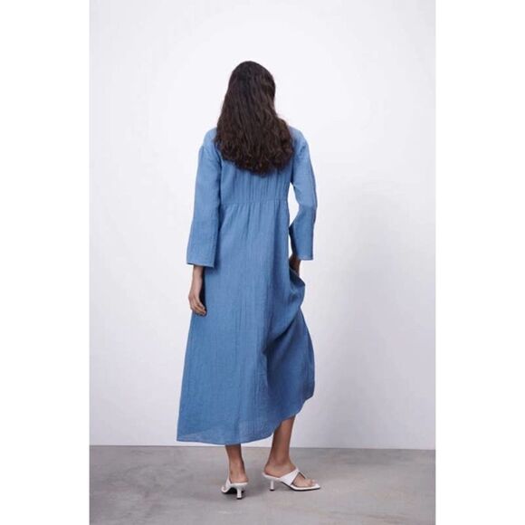 Zara Linen Blend Dress - Picture 8 of 11